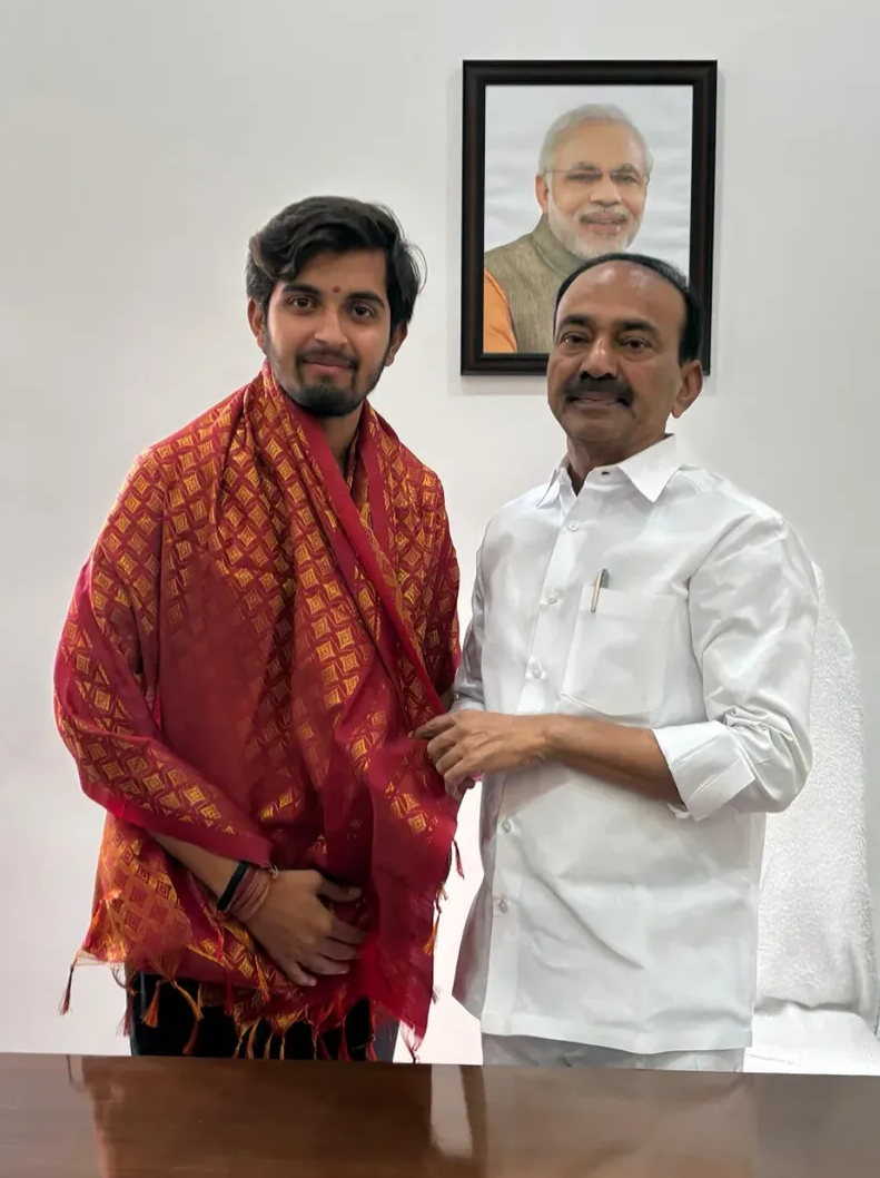 Felicitation with Etala Rajender